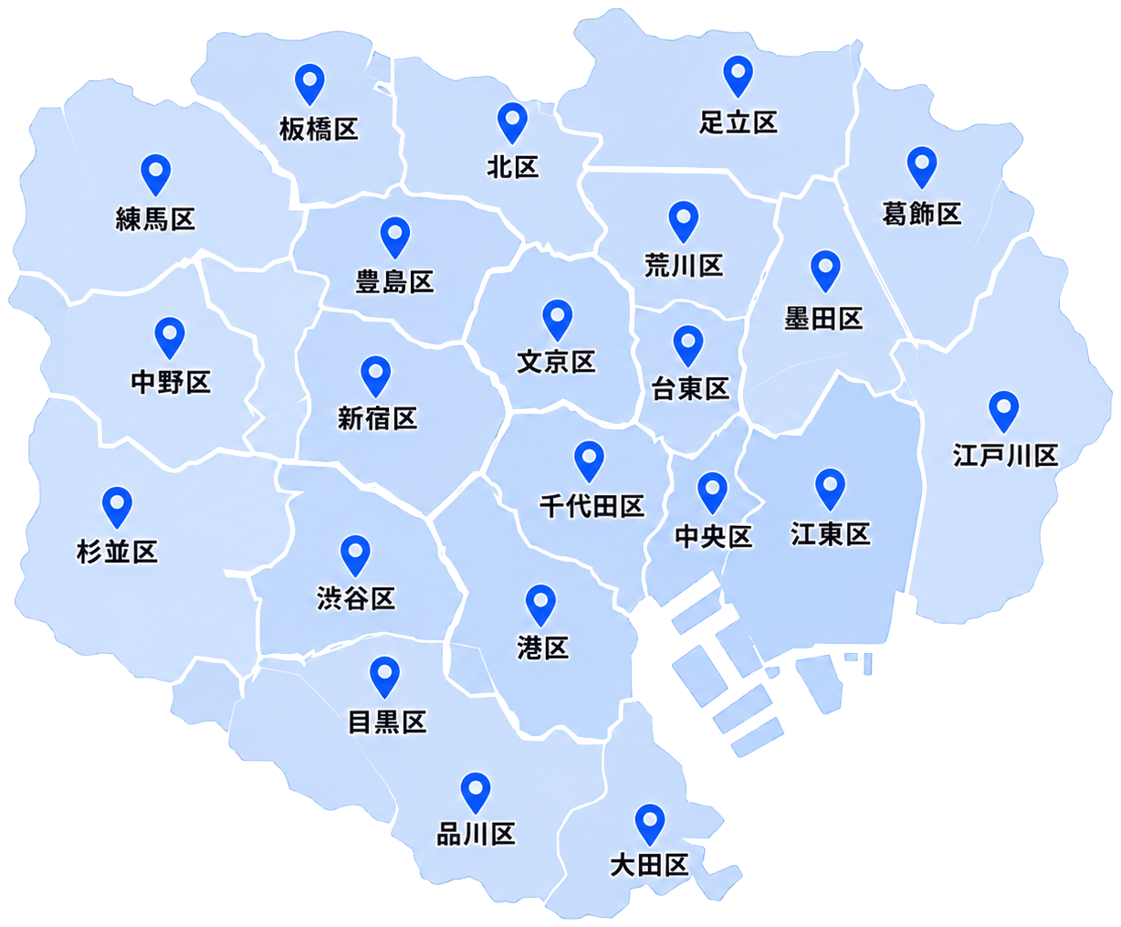 東京23区のエリアイメージ